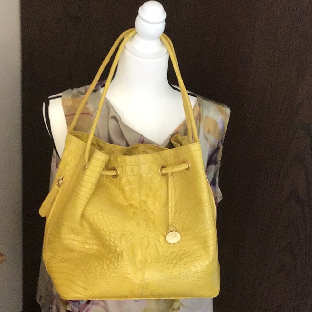 Brahmin MELBOURNE Croc-embossed leather Satchel